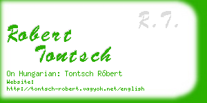 robert tontsch business card